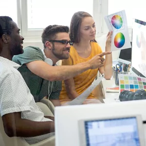 a person using a pen on a design tablet